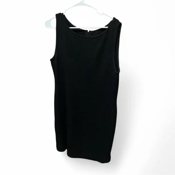 St. John Caviar black dress, size 12. Sleeveless with zip closure on back. - Picture 7 of 9